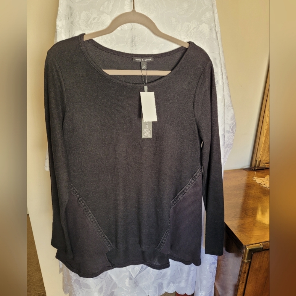 Cable & Gage Black Sweater (308)